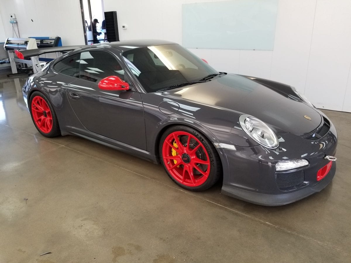 Clear Bra for black porsche AZ top view