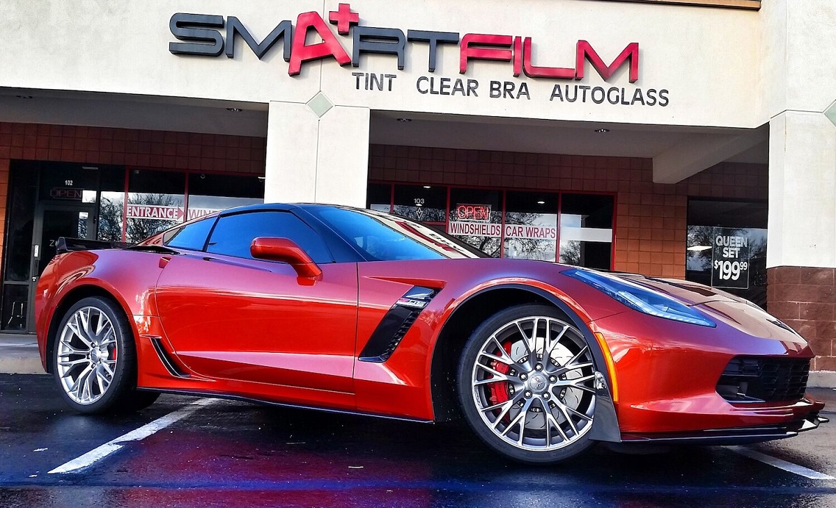 Red chevy window film in mesa az