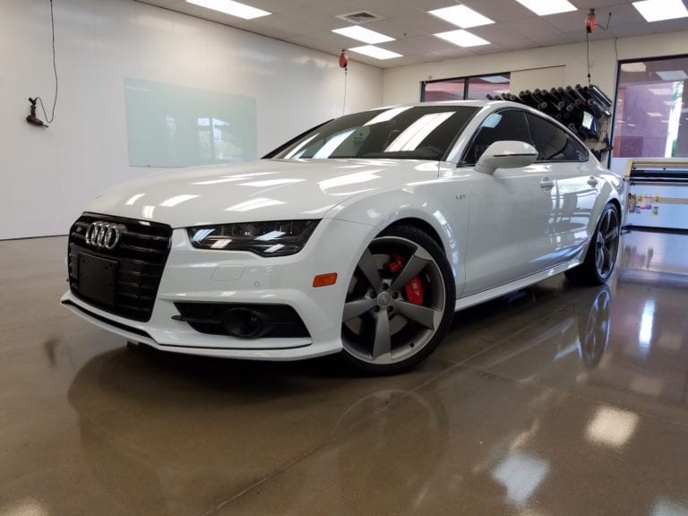 White Audi V8T S7 Car Window Tinting Mesa AZ